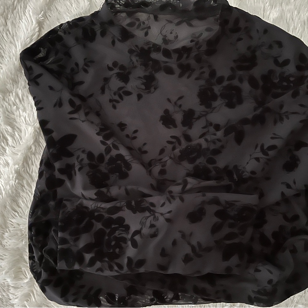 sheer lace top